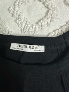 ZARA Black Halter Neck Crop Top