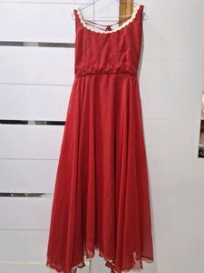 Red Anarkali with Dupatta