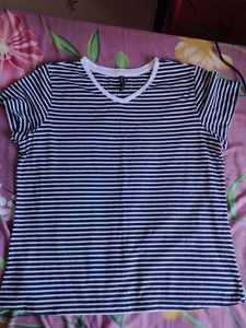 Striped V-Neck T-Shirt