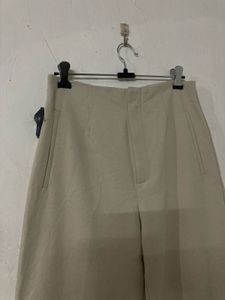 Chic Beige Wide-Leg Trousers