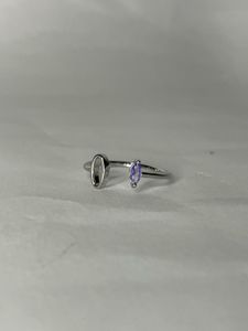 cute Silver Ring with lavender Stone