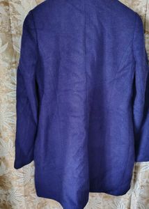 Stylish Purple Wool Coat