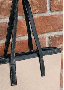 Beige &amp; Black Tote Bag✨