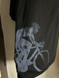 Men's Black Cycling Graphic T-Shirt