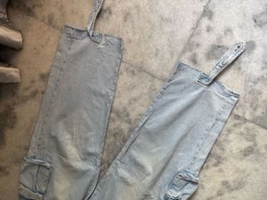 Light Wash Cargo Denim Jeans