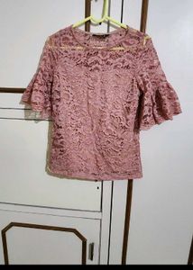 Mauve Days Faballey Pink Lace Top
