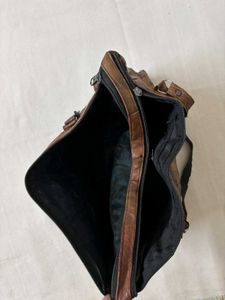 Patchwork Leather Hobo Bag