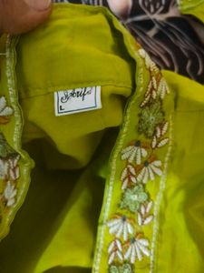 Embroidered Kurta with Tassel Detail