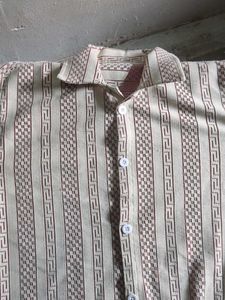 Retro Striped Button-Up Shirt