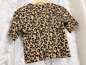 Leopard Print Square Neck Top