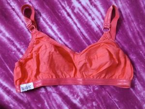 Coral Cotton Bra
