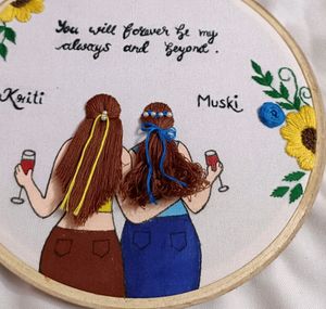Best Friend Embroidery Design