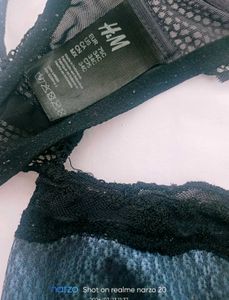 Lace Trimmed Bra and Panty Set