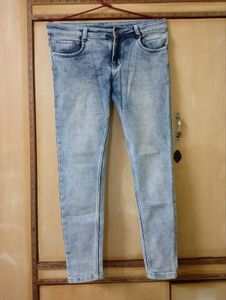 Flu Plus Women's Icy Blue Skinny Fit Jeans | W34