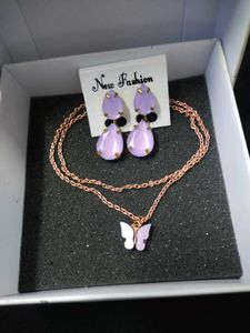 Butterfly Necklace and Earring Set