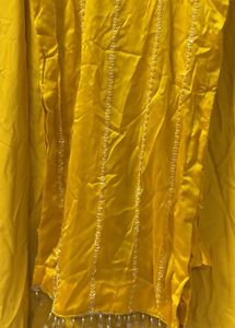 Yellow Kurta Set with Embroidered Detail