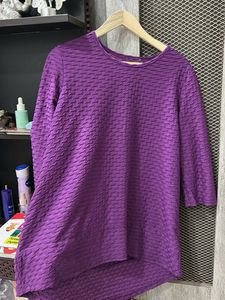 Imported Textured Purple Tunic