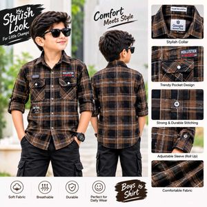 Stylish Boys Plaid Shirt