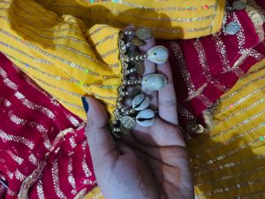Vibrant Yellow &amp; Pink Lehenga Set