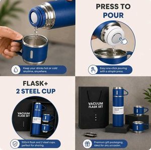 Vacuum Flask Set with 2 Cups (RH)