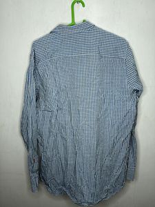 Men's Blue Gingham Check Shirt