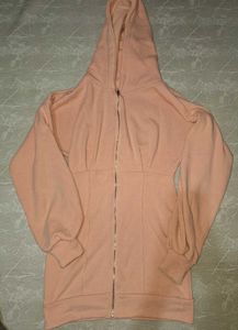 Peach Colored Zipper Hoodie