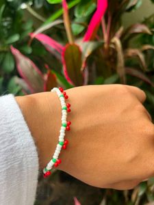 Cute Cherry Beaded Bracelet