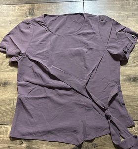 Elegant Purple Short Sleeve Top