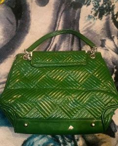 Vintage Green Quilted Handbag