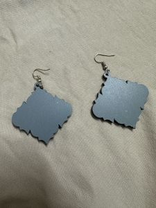 Unique Mirror &amp; Wood Earrings