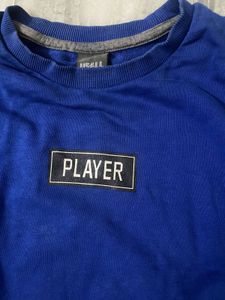 Blue "PLAYER" Graphic Sweatshirt