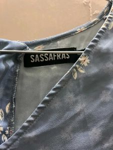Sassafras Floral Print Mini Dress