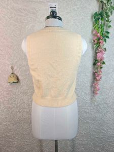 Cute Flower Embroidered Sweater Vest