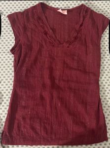 Maroon Sparkle Tunic Top