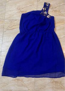 Blue One Shoulder Dress