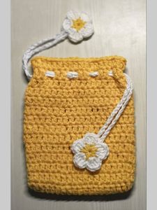 Drawstring Mini Pouch/potli | Handmade Crochet