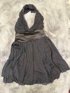 Chic Black Halter Neck Mini Dress