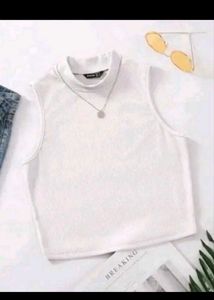 combo of jeans and 3-Pack Ribbed Mock Neck Sleevel