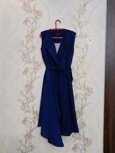 Chic Sleeveless Navy Blue Dress