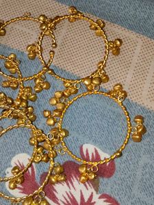 Beautiful Gold-Tone Anklets with Bells