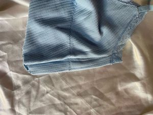 Y2K Blue Lace Cami Top