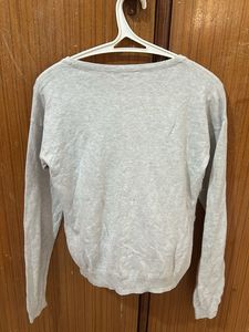 NUON Grey Sparkle Striped Sweater