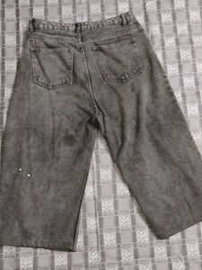 Zudio Grey Wash Wide Leg Jorts