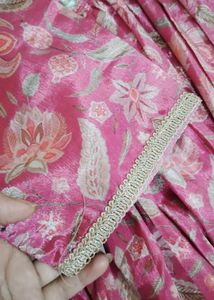 Beautiful Pink Floral Kurti