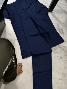 Classic Navy Blue Short Sleeve Shirt
