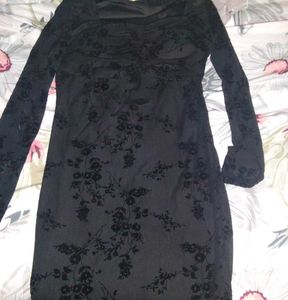 Elegant Black Floral Maxi Dress