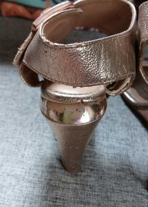Stylish Rose Gold Strappy Heels