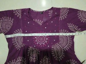 Beautiful Purple Printed Kurta Set