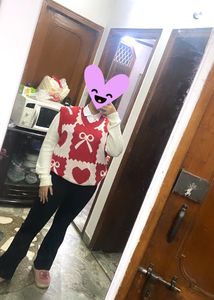 URBANIC Festive Korean Knit Sweater Vest