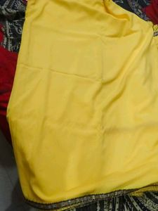 Vibrant Yellow Silk Saree